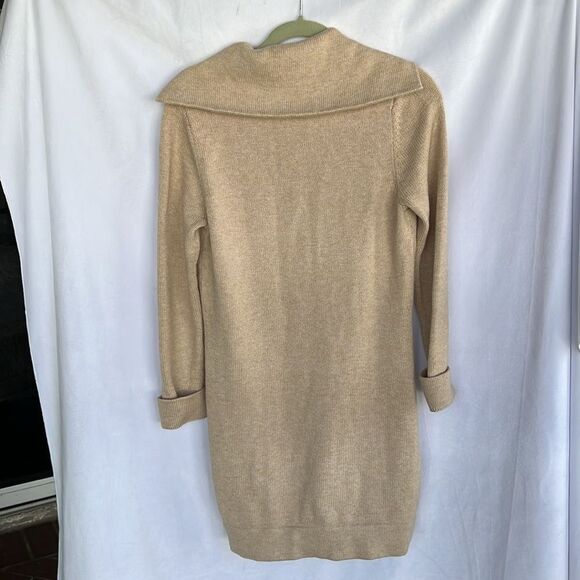 TYLER BOE longline zip front warm neck wool blend cardigan sweater with toggles - Picture 6 of 6